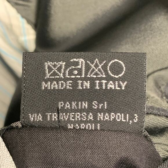 SARTORIO Size 44 Regular Grey Pinstripe Wool Notch Lapel Suit - Picture 12 of 14